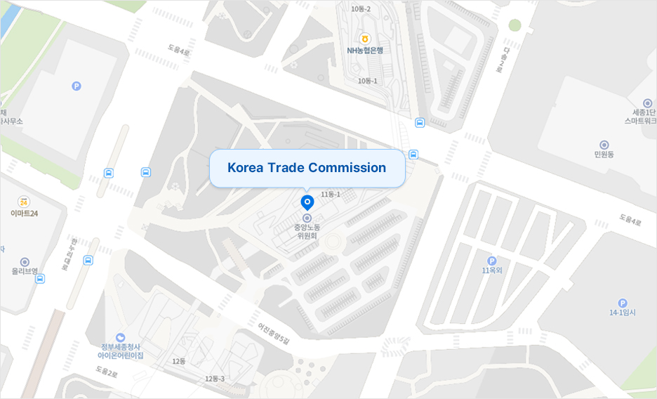 Korea Trade Commission Directions Map